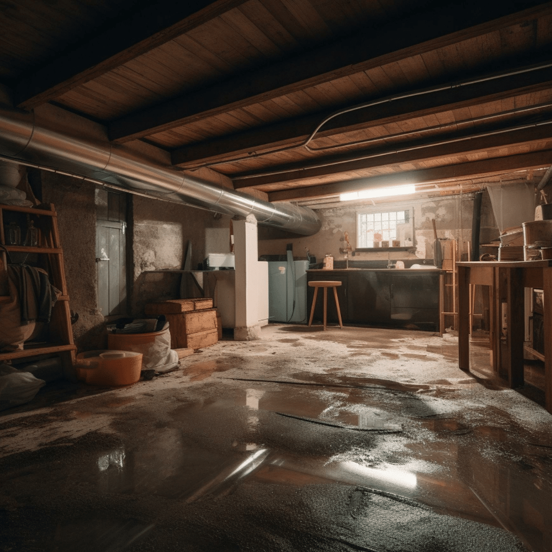 flooded basement